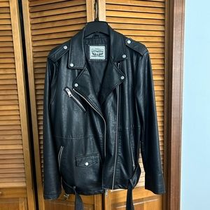 Levi’s faux black leather jacket - Women’s XL